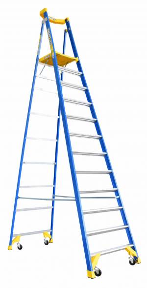 BAILEY P170 Job Station Fibreglass Platform Ladder 12 Steps (12ft 3.6m) - BAILEY "BONANZA" SALE