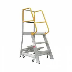 Gorilla Aluminium Order Picking Ladder with Step Through Access - 200kg 0.9m  GOP03 - "MEGA" LADDER SALE