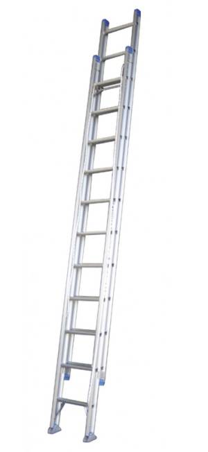 Indalex Pro Series Aluminium Extension Ladder 22ft 3.8m-6.6m with Swivel Feet - 180kg Rated - PROX22-SF - "MEGA" LADDER SALE
