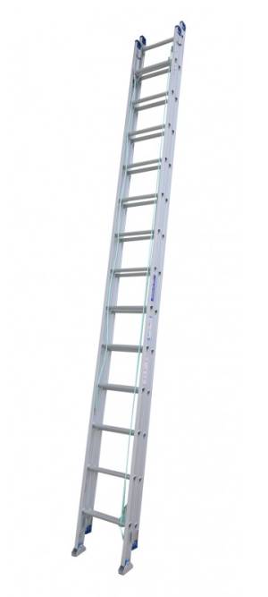 Indalex Pro Series Aluminium Extension Ladder 26ft 4.4m-7.8m with Swivel Feet - 150kg Rated - PROX26-SF - "MEGA" LADDER SALE