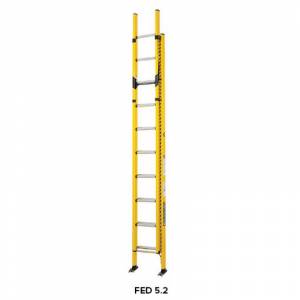 Branach PowerMaster Fibreglass Extension Ladder 3.3m - 5.2m (FED5.2)- Made in Aust