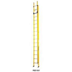 Branach PowerMaster Fibreglass Extension Ladder 5.1m - 8.8m (FED8.8)- Made in Aust
