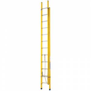 Branach TradeMaster Fibreglass Extension Ladder 21ft 3.9m - 6.4m (FER6.4)- Made in Aust
