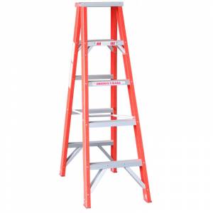 Indalex Tradesman Fibreglass Double Sided Step Ladders 5ft 1.5m  TRDSF5D - 150kg Rated - "MEGA" LADDER SALE