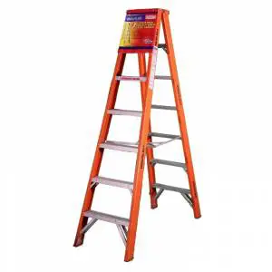 Indalex Tradesman Fibreglass Double Sided Step Ladders 7ft 2.1m - 135kg Rated - TRDSF7D - "MEGA" LADDER SALE