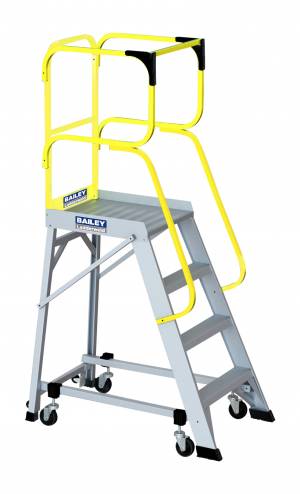 Bailey 1.2m 150kg Aluminium Order Picker 4 Step Ladder - MK3 FS13875 - BAILEY "BONANZA" SALE