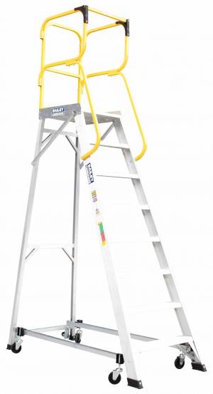 Bailey 2.4m 150kg Aluminium Order Picker 8 Step Ladder - MK3 FS13879 - BAILEY "BONANZA" SALE