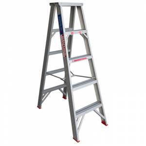 Indalex Tradesman Aluminium Double Sided Step Ladder 5ft 1.5m TRDS5D - 150kg Rated - "MEGA" LADDER SALE