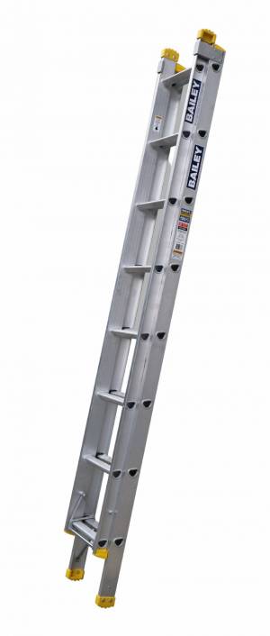 Bailey 2.5 - 4.0m 150kg Industrial Rated Pro Punchlock 8 Aluminium Extension Ladder FS13897 - BAILEY "BONANZA" SALE