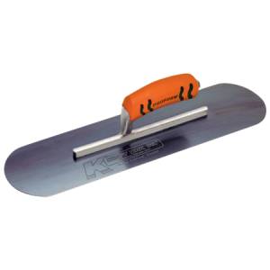 Kraft 14" x 4" Blue Steel Pool Trowel with a ProForm® Handle on a Short Shank - CF277BPF