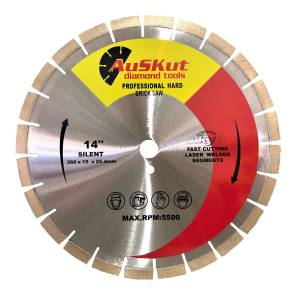 Auskut 14″ Brick Saw Blade  - Hard Clay Brick/Austral