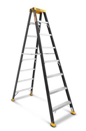 Gorilla FSM008-PRO Ladder Pro-Lite 2.4m 8 Step Double Sided Fibreglass - 150kg Rated - "MEGA" LADDER SALE