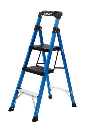 Bailey Industrial Twin FG 3 Step Platform Ladder - Rated 135KG - FS14042  - BAILEY "BONANZA" SALE