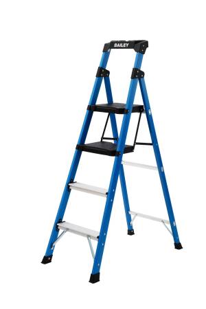 Bailey Industrial Twin FG 4 Step Platform Ladder - Rated 135KG - FS14043 - BAILEY "BONANZA" SALE