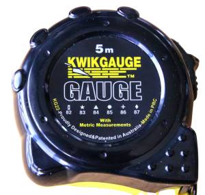Kwikgauge 5m Brick Gauge Tape Measure.