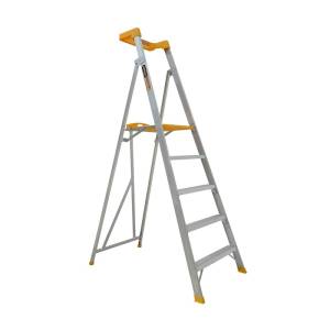 Gorilla Pro-Lite Aluminium Platform Ladder 5 Step 1.45m Platform 150kg Rated - PL005-PRO - "MEGA" LADDER SALE