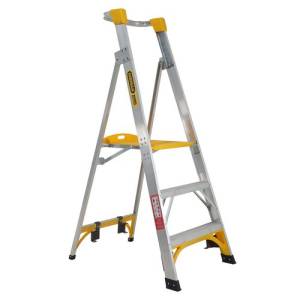 Gorilla Pro-Lite Aluminium Platform Ladder 3 Step 0.85m Platform 150kg Rated  - PL003-PRO - "MEGA" LADDER SALE