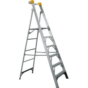 Gorilla Pro-Lite Aluminium Platform Ladder 6 Step 1.74m Platform 150 kg Rated - PL006-PRO - "MEGA" LADDER SALE