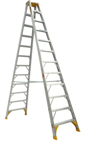 Gorilla 3.6m (12') Heavy Duty Industrial Aluminium Platform Ladder - 180Kg Rated - PL012-HD - "MEGA" LADDER SALE