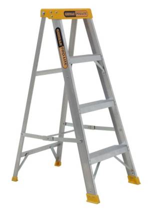 Gorilla 1.2m Pro-Lite 4 Step Aluminium Single Sided Ladder M004-PRO - "MEGA" LADDER SALE