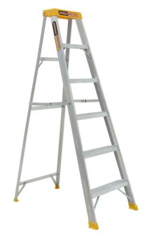 GORILLA 1.8m Pro-Lite 6 Step Aluminium Single Sided Ladder M006-PRO - "MEGA" LADDER SALE