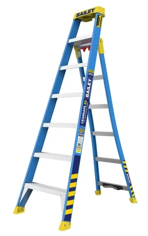 Bailey Fibreglass Leansafe X3 3-In-1 (7'-12') StepLadder 2.1m-3.6m -150 KG Rated - FS14148 - BAILEY "BONANZA" SALE