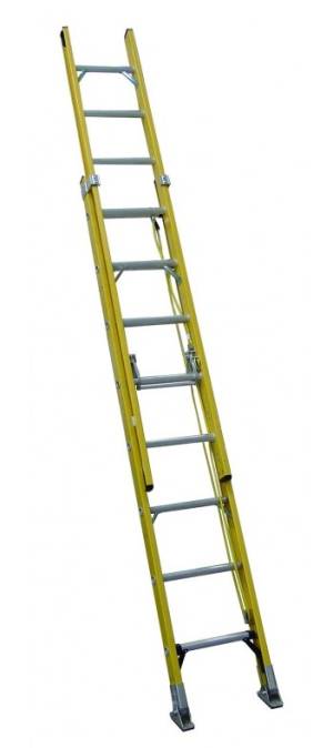 Climbmax Fibreglass Extension Ladder 12" - 22" (3.8m - 6.5m) 150kg Rated - "MEGA" LADDER SALE