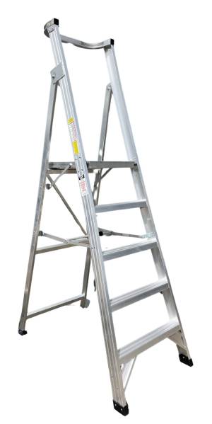 CLIMBMAX 150 kg Rated Aluminium Platform Ladder 5 Step (5ft / 1.5m Platform Height) - "MEGA" LADDER SALE