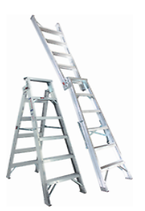 CLIMBMAX Aluminium Dual Purpose Step Ladder
