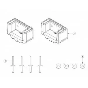 Bailey Spare Part Boot Kit for Bailey Aluminium Extension Ladders 8ft-14ft - BAILEY "BONANZA" SALE