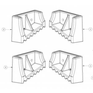 Bailey Spare Part Boot Kit for Bailey Aluminium Double Sided Step Ladders - BAILEY "BONANZA" SALE