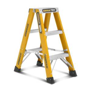 Gorilla FSM003-HD 0.9m 180kg Rated 3-Step Double Sided Fibreglass Ladder - "MEGA" LADDER SALE