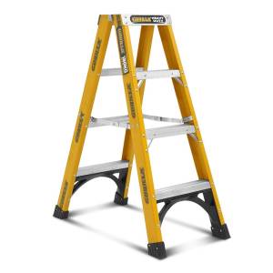Gorilla FSM004-HD 1.2m 180kg Rated 4-Step Double Sided Fibreglass Ladder - "MEGA" LADDER SALE