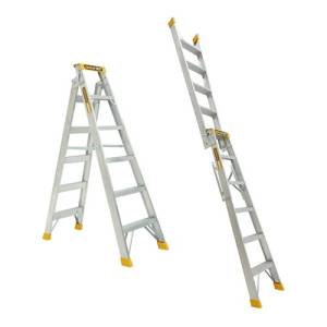 Gorilla 1.8-3.3m (6-11') Heavy Duty Industrial Dual Purpose Double Sided Step Ladder - 180Kg Rated - DM006-HD - "MEGA" LADDER SALE