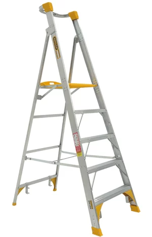 Gorilla 1.5m (5') Heavy Duty Industrial Aluminium Platform Ladder - 180Kg Rated - PL005-HD - "MEGA" LADDER SALE
