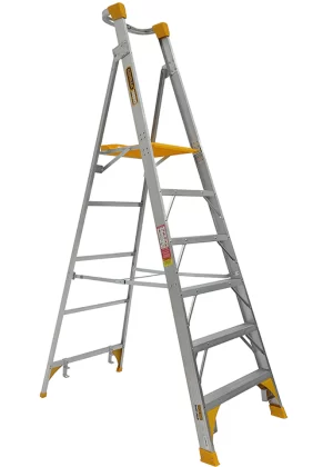 Gorilla 1.8m (6') Heavy Duty Industrial Aluminium Platform Ladder - 180Kg Rated - PL006-HD - "MEGA" LADDER SALE