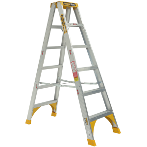 Gorilla 1.8m (6') Heavy Duty Industrial Double Sided Aluminium Step Ladder - 180Kg Rated - SM006-HD - "MEGA" LADDER SALE