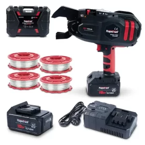 RAPIDTOOL RT-60A 18V 4.0Ah Li-ion Cordless Brushless 30mm - 60mm Rebar Tying Machine Combo Kit