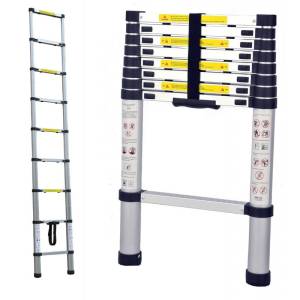 Aluminium Lightweight Telescopic Ladder 150kg Rated 0.77m - 2.6m with Carry Bag