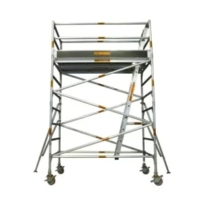 3.0m – 3.4m (Platform Height) Aluminium Mobile Wide Scaffold - W: 1.3m x L: 2.5m