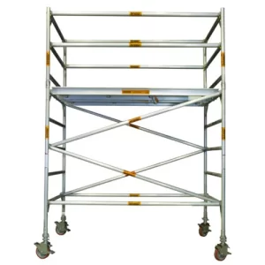 1.8m – 2.2m (Platform Height) Aluminium Mobile Wide Scaffold - W: 1.3m x L: 2.0m