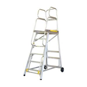 Stockmaster Tracker All Terrain Mobile Platform Ladder -150kg Load Rated - 3.155m SM-T11