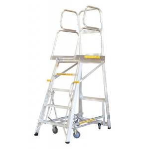Stockmaster Navigator Mobile Platform Ladder - 150kg Load Rated - Standard Model - 1.145m SM-N04